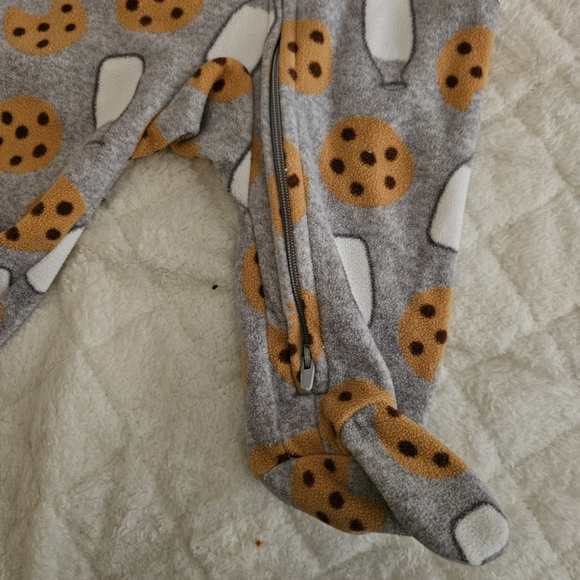 Carter's Gray Cookie and Milk Print Footie - Picture 3 of 8